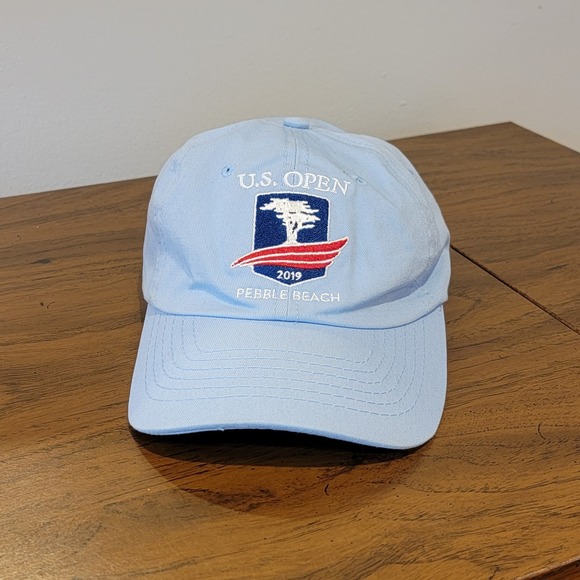 US Open 2019 Pebble Beach Baseball Cap Adjustable Hat Blue Adult Mens Strap Back - Picture 1 of 7